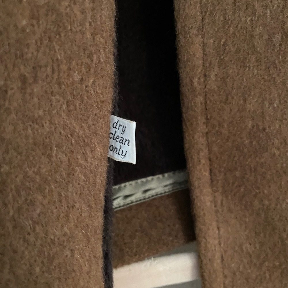 Vintage Pendleton Wool Car Coat Brown Faux Fur Collar Overcoat Mens L - Picture 10 of 10